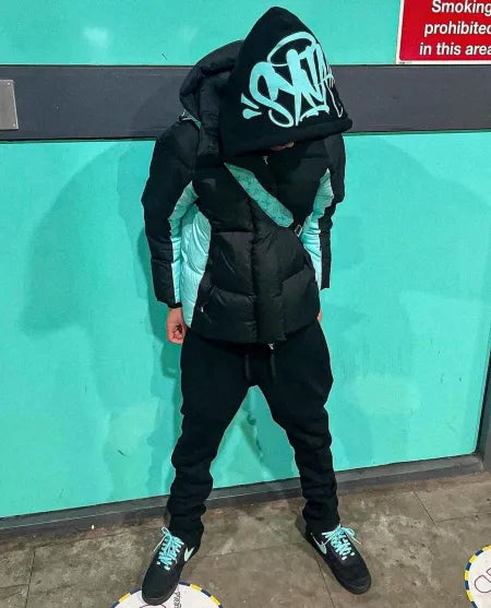 Syna Logo Black Blue Tracksuit