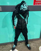 Syna Logo Black Blue Tracksuit