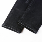 Amr Ripped Patch Black Jeans
