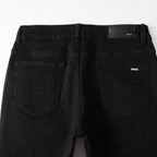 Amr Ripped White Logo Jeans