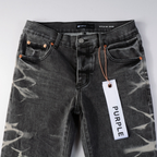 Purple Gradient Grey Ripped Jeans