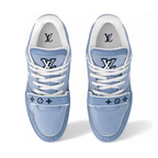Monogram Blue White Trainer