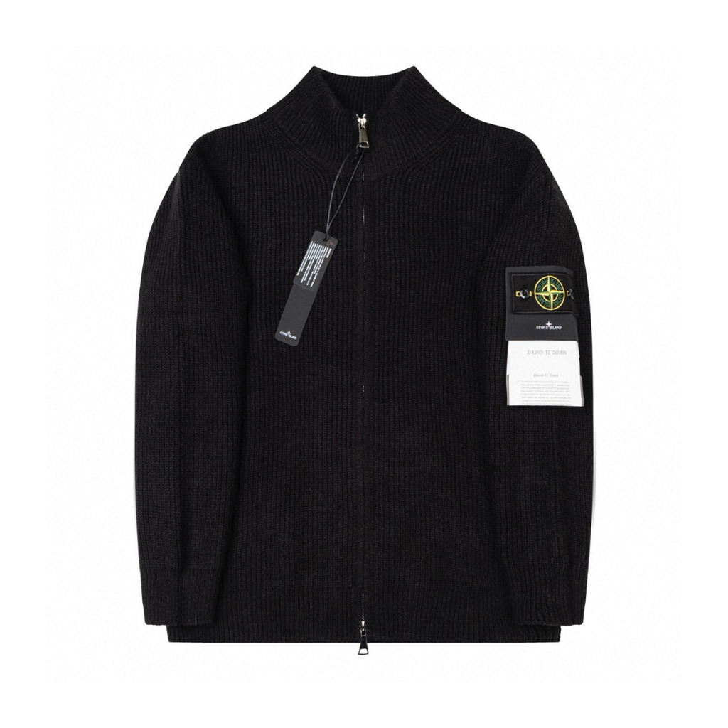 Stone Full Zip Sweater