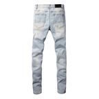Amr Ripped Light Blue Diamonds Jeans
