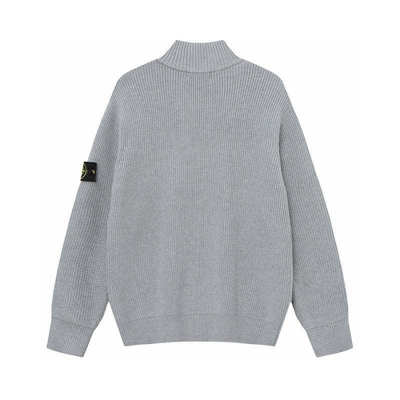 Stone Full Zip Sweater