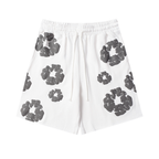 Denim Trs White Grey Short set