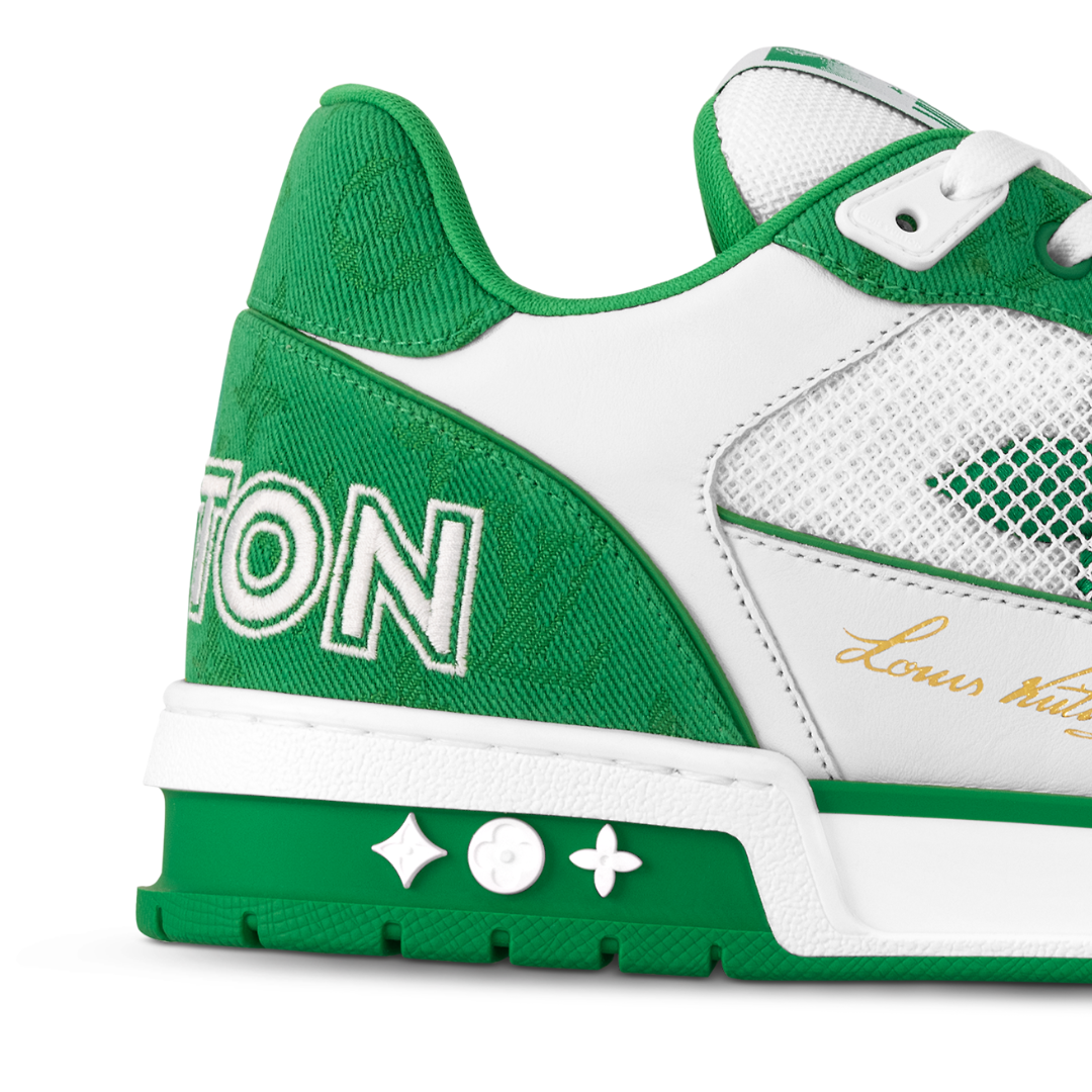 Monogram Green Denim Trainer