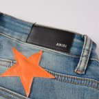 Amr Orange Star Patch Jeans