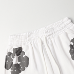 Denim Trs White Grey Short set