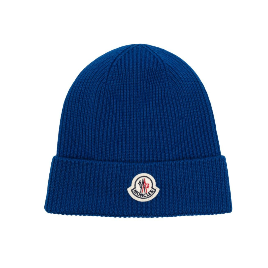 Monogram Blue Beanie