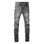 Purple Paint Grey Jeans