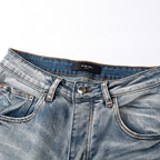 Amr Logo Staggered Jeans