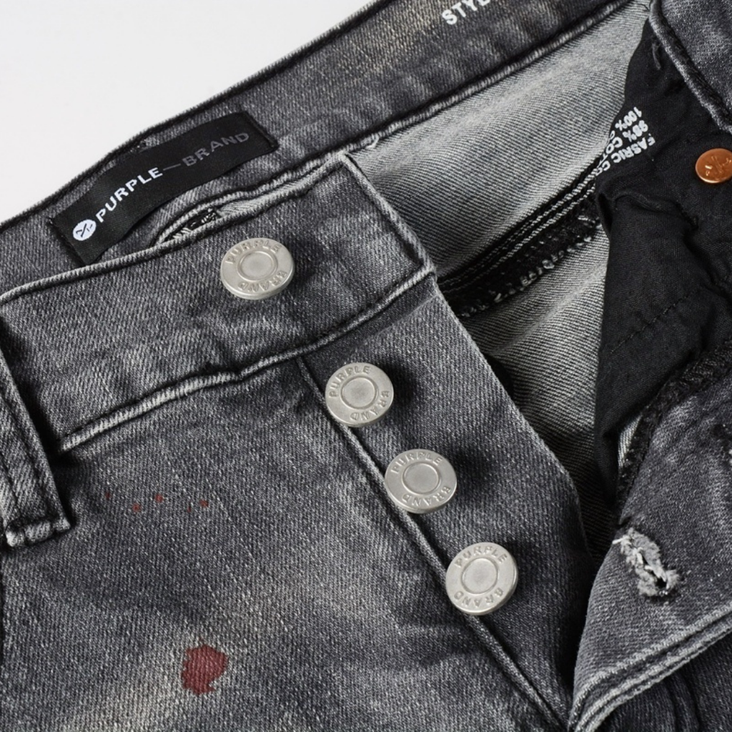 Purple Paint Grey Jeans