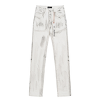 Purple White Distressed Jeans