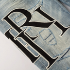 Amr Staggered Blue Jeans
