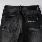 Purple Ripped Grey Black Jeans